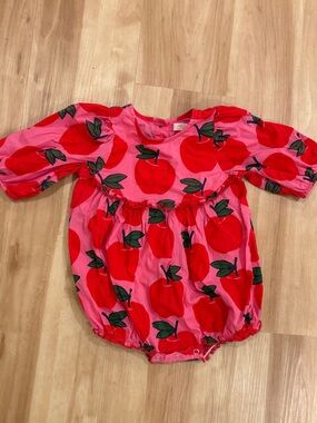 Pink Chicken Apple Print Bubble